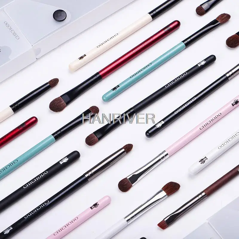 9pcs professional Natural hair makeup brushes set-Eye Shadow&Eye brow&Nasal Shadow&Blending&Concealer&eyeliner