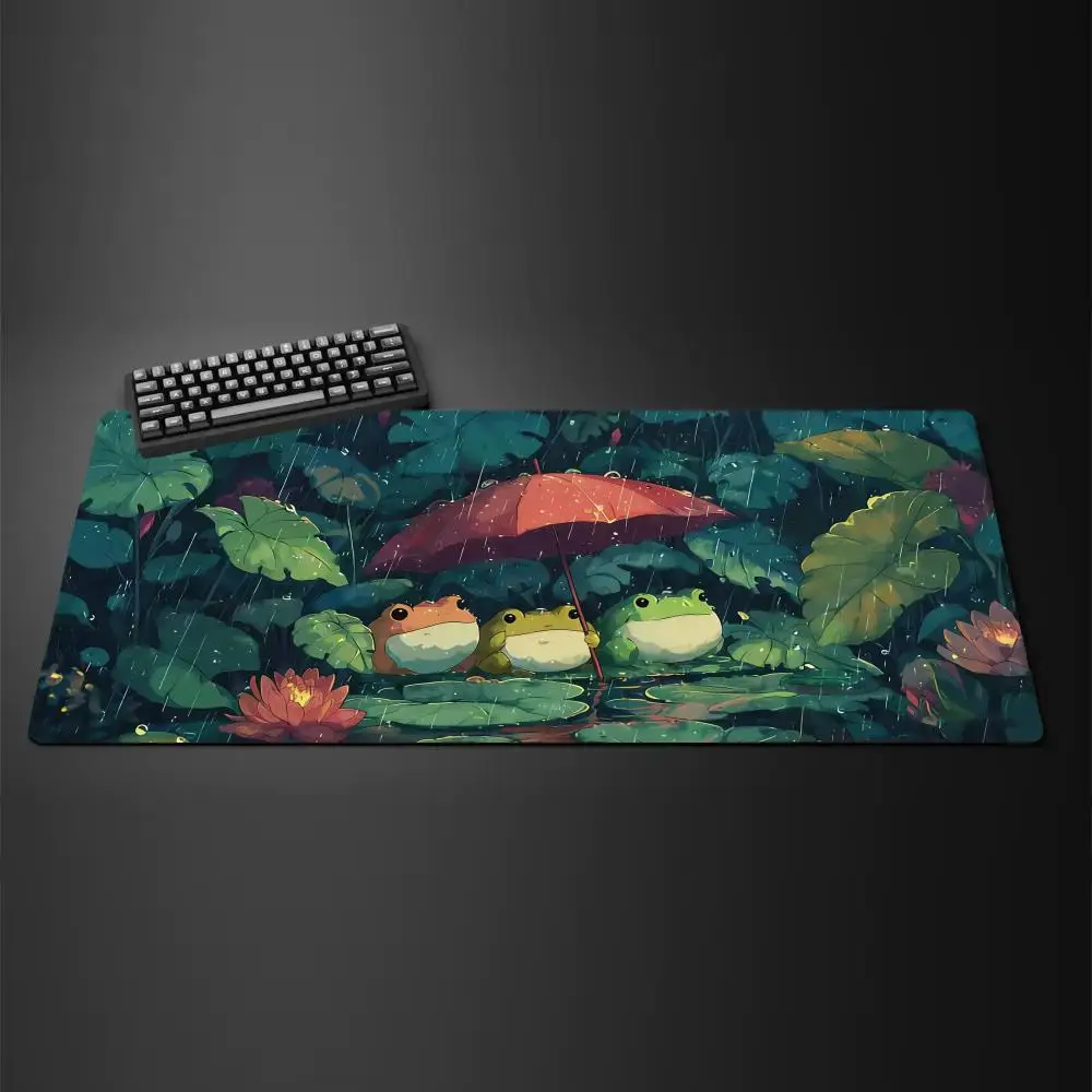 

Большой коврик для мыши Frog XXL с нескользящей резиновой основой, расширенный офисный коврик для мыши и клавиатуры, настольный коврик для игр и работы, новинка