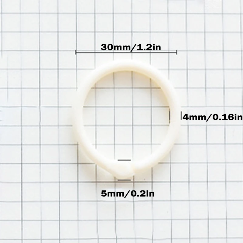 Loose Leaf Binder Rings Colorful Paper Notebook Rings Keychain Ring For Cards Paper Notebook