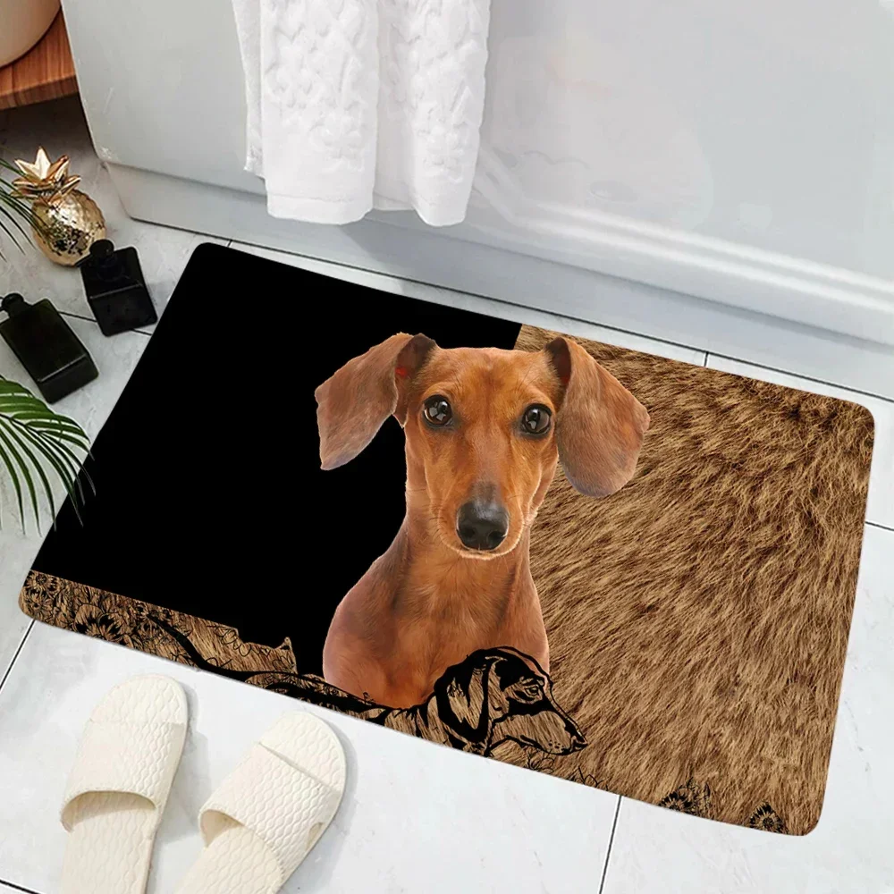 Please Remember American Staffordshire Terrier Dogs Doormat Decor Print Carpet Flannel Non-Slip Doormat for Bedroom Porch