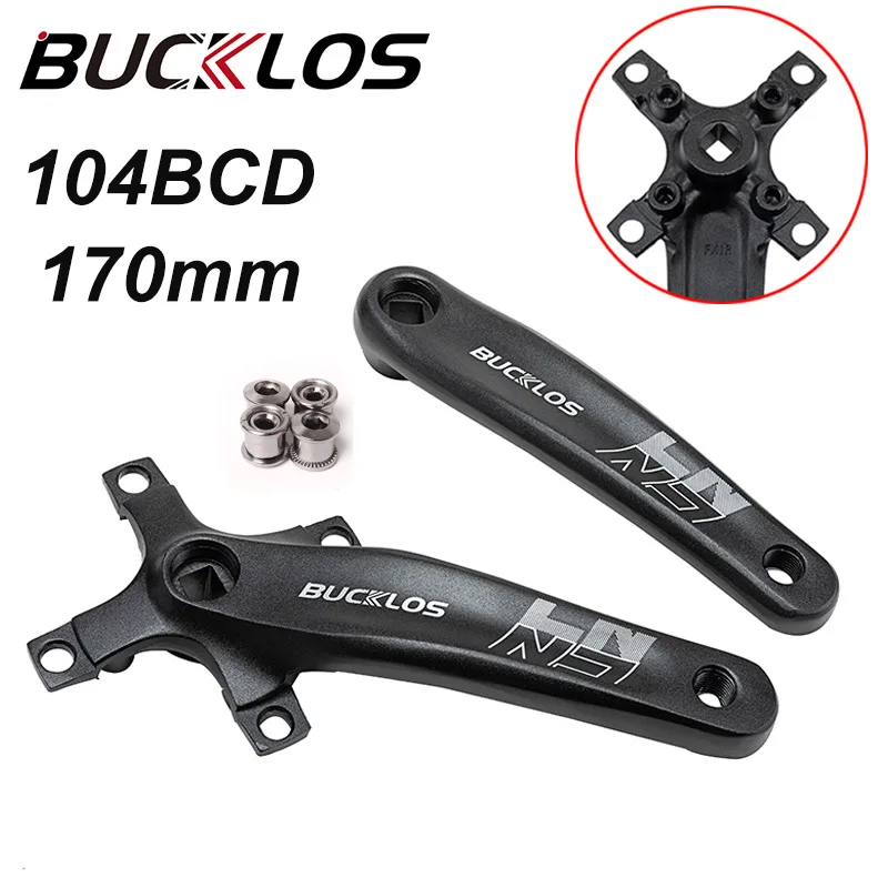 

Bucklos Mountain Bike Crank Arms 104bcd 170mm Square Hole Aluminum Alloy Durable For Mountain Bike Crankset Replacement