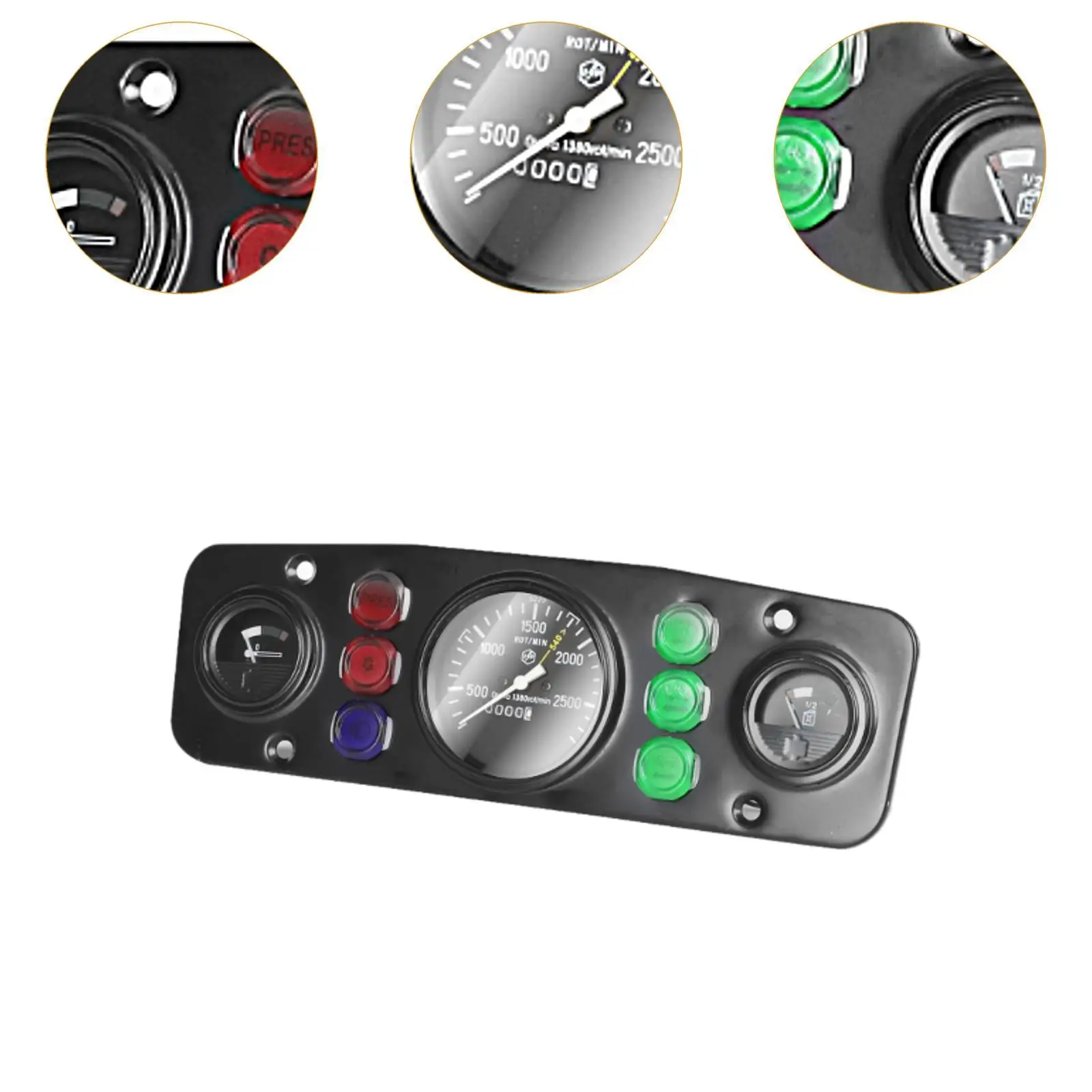 

3 in 1 Instrument Panel Kit Water Temp Oil RPM Display Car Meter Cluster for Agricultural Tractor Dashboard