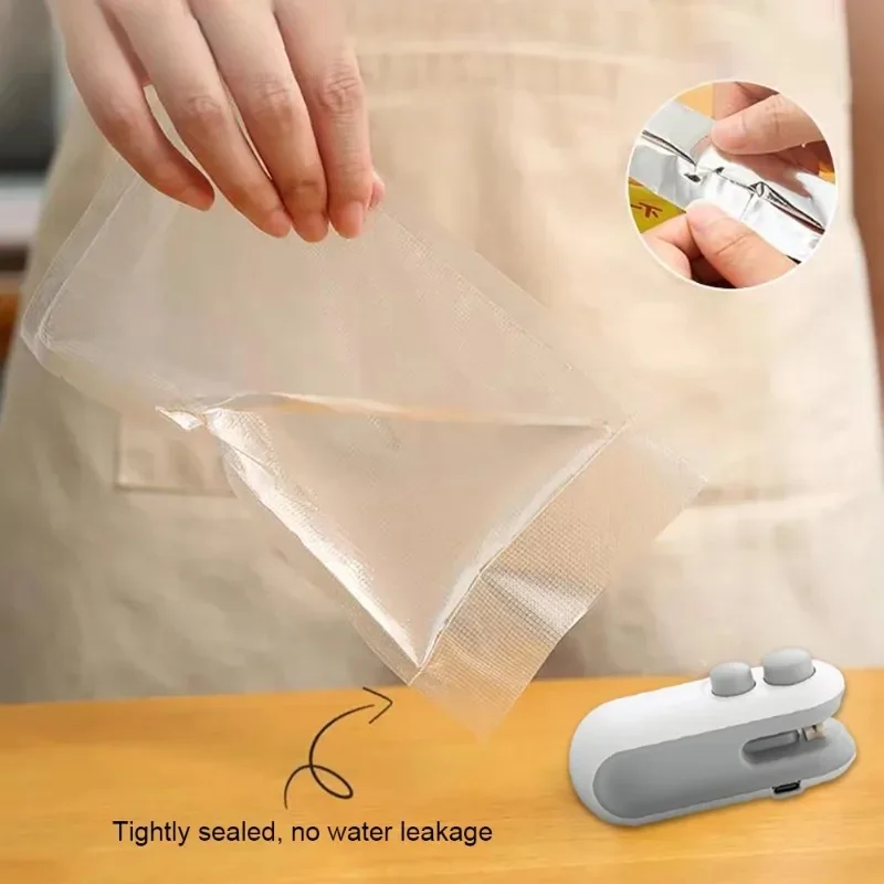 Mini Heat Bag Sealing Machine Package Sealer Bags Plastic Food Sealer Clip Bag Handheld Sealer Food Packaging Heat Sealer view 2
