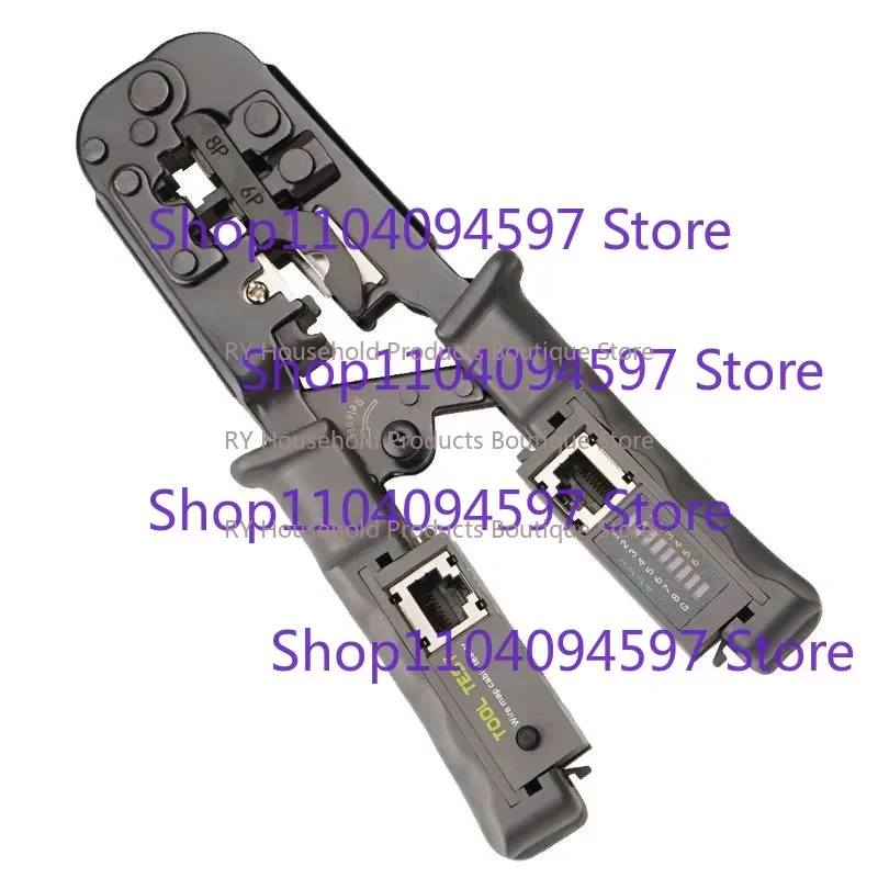 Multifunctional RJ45 Network Cable Crimper 8P 6P 4P Three-Purpose Tester Ratchet Tool Squeeze Crimping Wire  Pliers