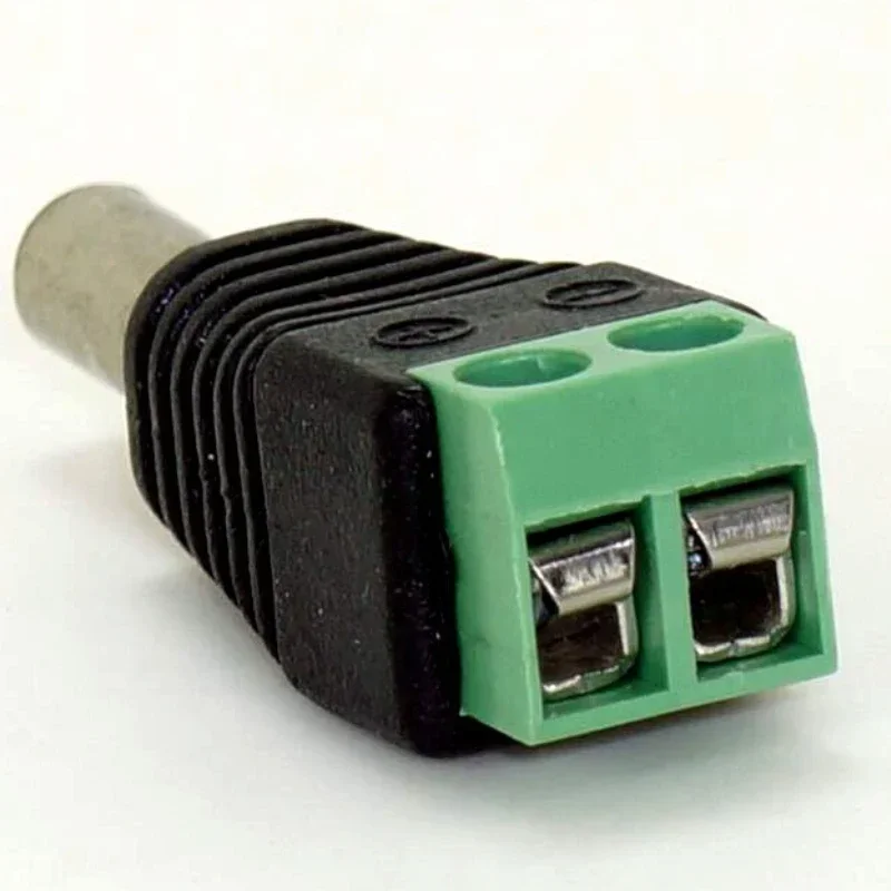 

10Pcs/lot Professional CCTV BNC Accessories 2.1 x 5.5mm DC Power male Plug Jack Adapter Connector Plug for CCTV LED Strip Light