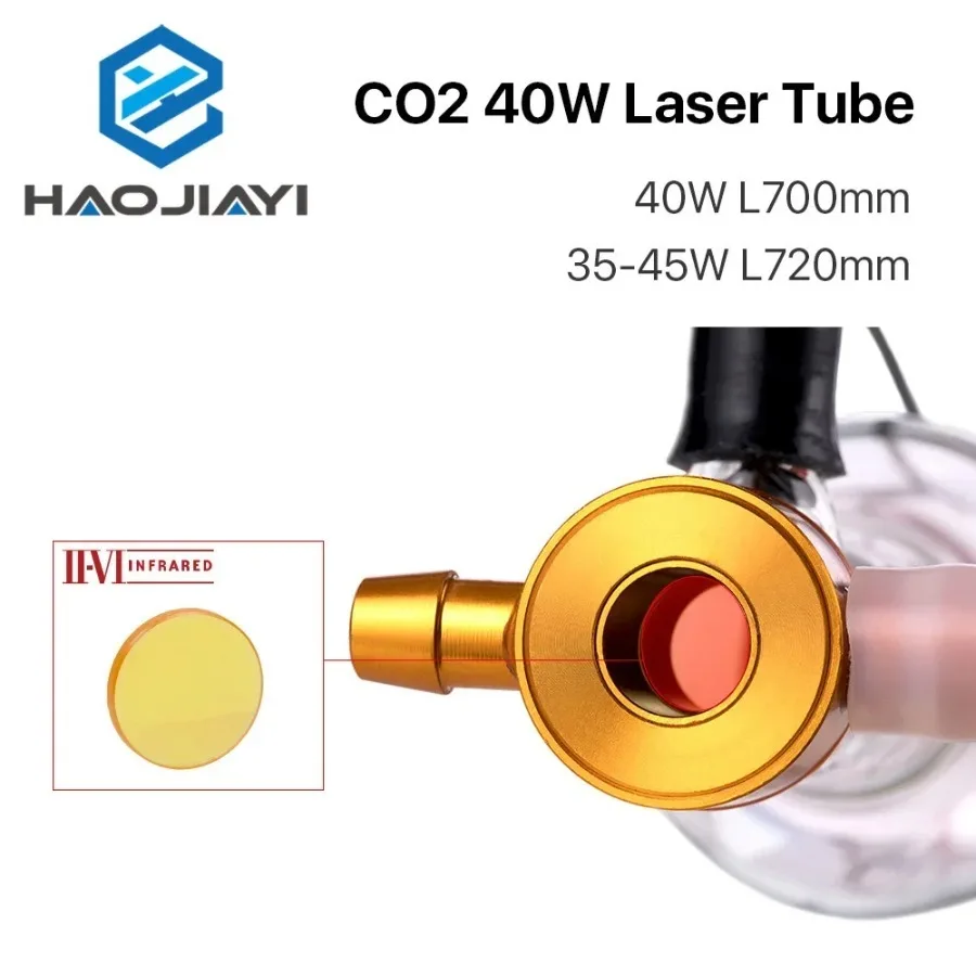 

35-45W Co2 Metal Glass Laser Tube 700MM 40W Glass Laser Lamp for CO2 Laser Engraving Cutting Machine