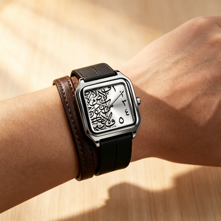Multi Styles Square Quartz Watch Men Women, Black Rubber Metal Strap Arabic Roman Dial Men Wristwatch Couple Watch Gift