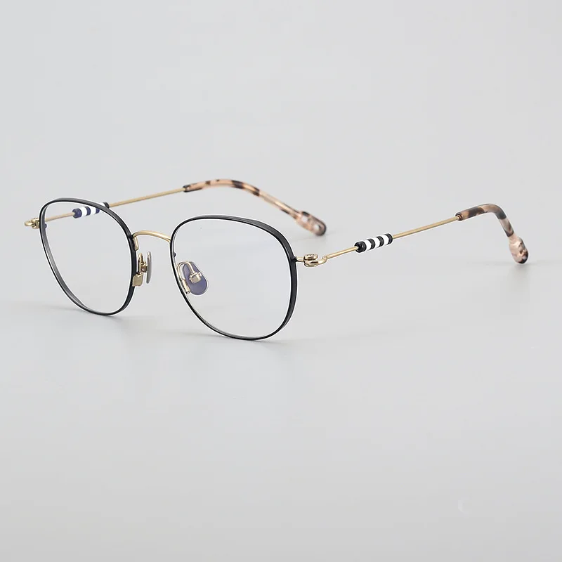 Personality Color Ultra Light Pure Titanium Glasses Frame Myopia Retro Fashion High Quality Prescription Glasses