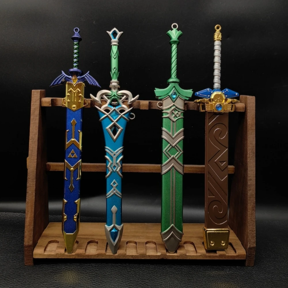 22cm Goddess Master Sword Series Keychain LoZ Game Peripherals All Metal Master Sword Model Collection Crafts