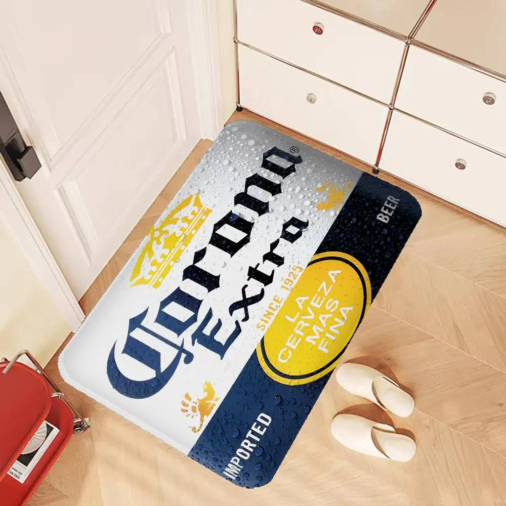 C-Corona E-Extra Beer Floor Mat Cheaper Anti-slip Modern Living Room Balcony Printed Bedside Mats