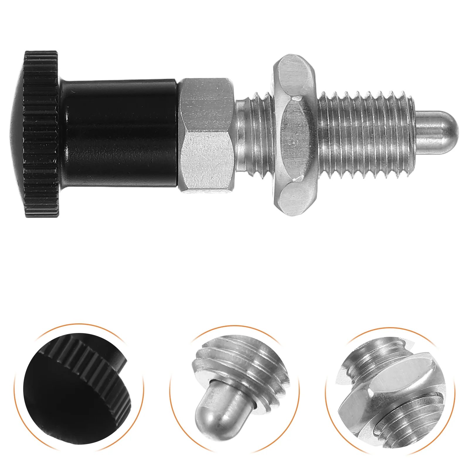 Lock Pin Self locking Stainless Steel Plunger 304 Precision Positioning Index Push Fit Weight Knob Latch Nose Loaded