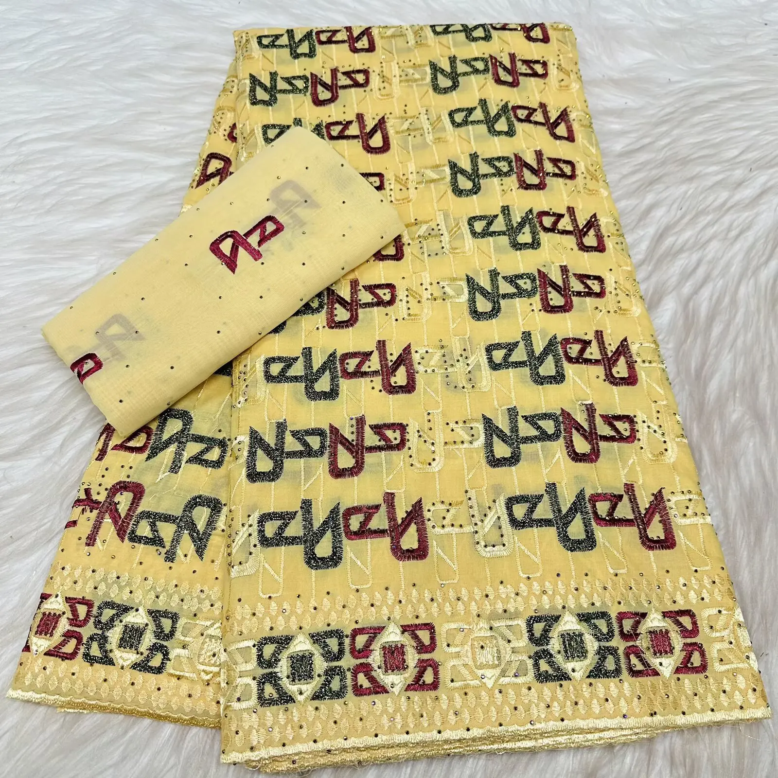 

African 100% Cotton Lace Fabric 2026 High Quality Swiss Voile Lace Embroidered Lace 5+2 Yards Material For Women Party Dress Sew