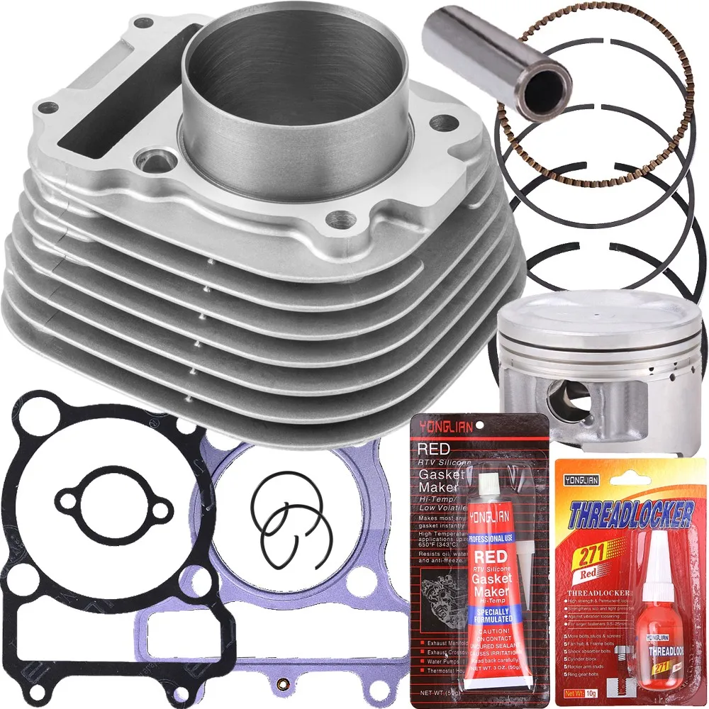 Juego de pistones y juntas de cilindro para motocicleta, 71mm STD, para Yamaha Bear Tracker 250 Jianshe 250 Loncin 250-F YFM250 YFB250 Timberwolf 250