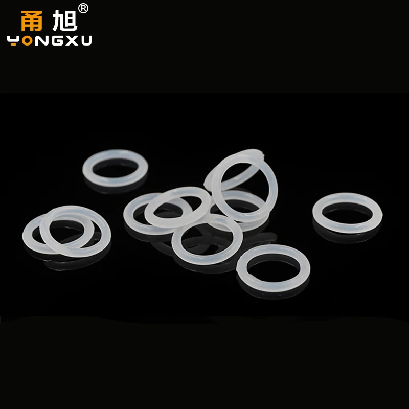 VMQ O Ring Seal Gasket Thickness CS1.9mm OD5-100mm Silicone Rubber Ring Insulation Waterproof Washer Non-toxic White Assortment