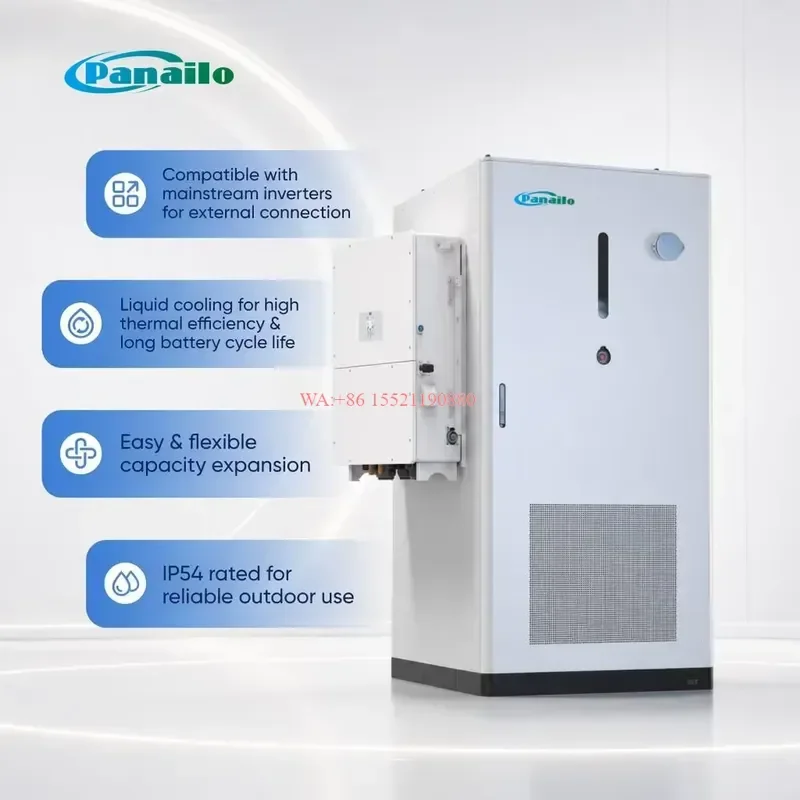 WMWMNU for Panailo Liquid Cooled 192 208 241 261kWh Battery Energy Storage Cabinet All in One C I ESS LiFePO4 Outdoor