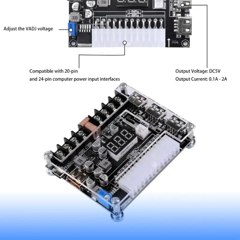 Voltages Display Adapter Power Supply Board for 20Pin & 24Pin Power Units C7AC
