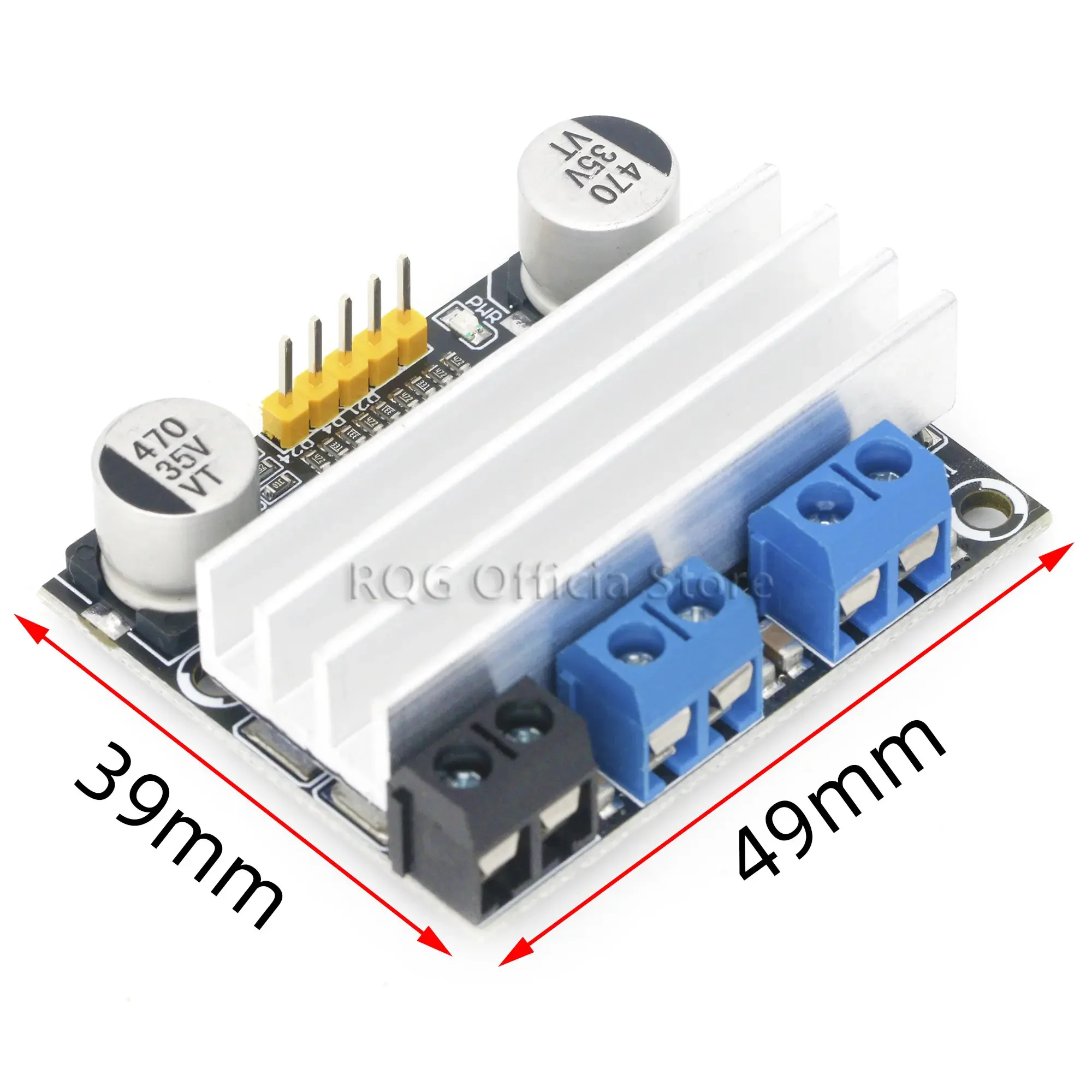 10A dual DC motor drive module forward and reverse PWM speed regulation dimming 3-18v low voltage high current