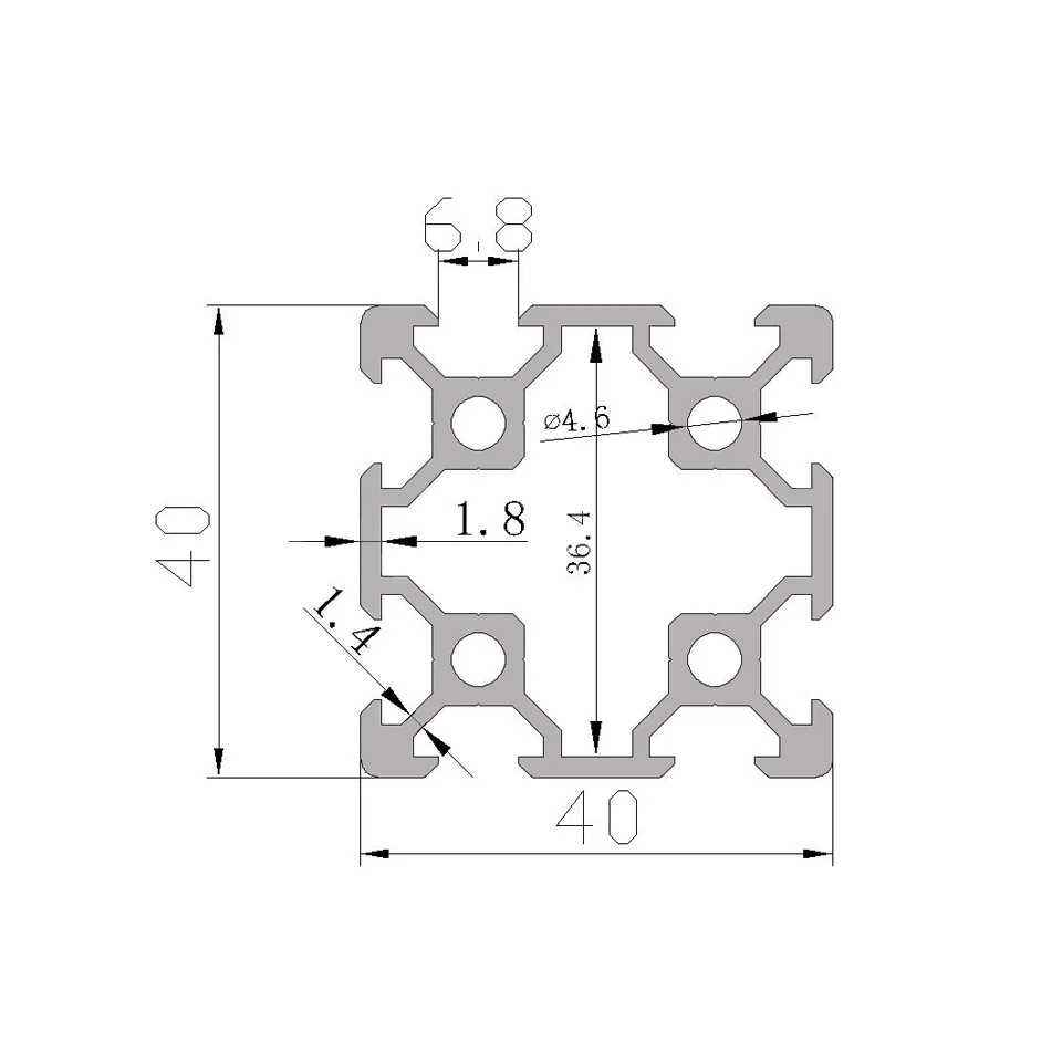 Placa de pórtico ajustada 20-40mm do pórtico do v-entalhe com roda para perfis vslot alumínio 4040 jogos da placa do pórtico pórtico plat 3d parte