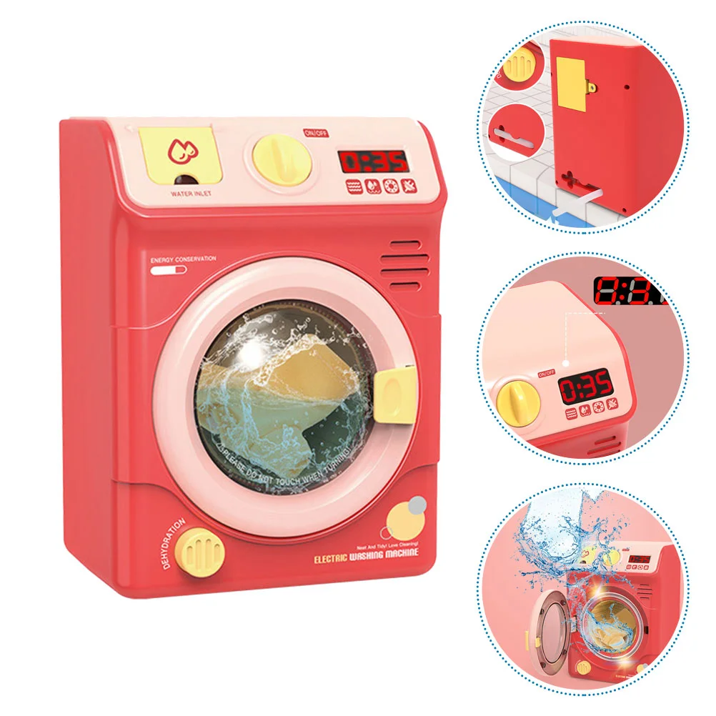 Simulation Washing Toy Lifelike Model Home Appliances Child Toddler Toys for Girls