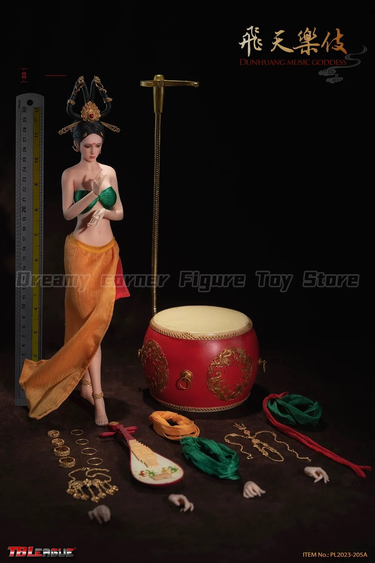 【Op voorraad】Originele TBLeague PL2023-205A PL2023-205B Dunhuang Muziekgodin Rood Blauw 1/6 Action Figure Collection Model Ornament