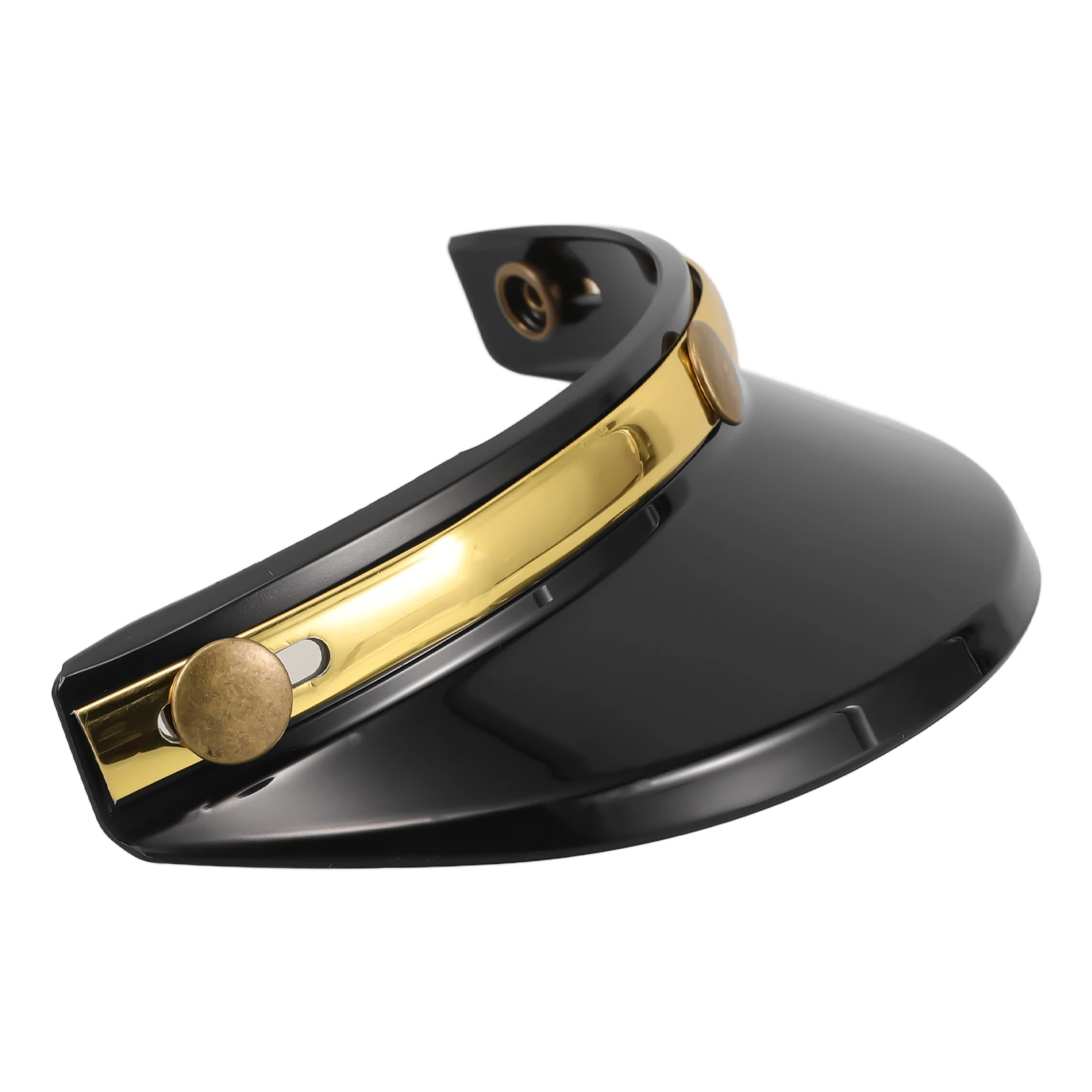 

Retro 3 Button Brim Sun Hat Visor for Motorcycle Helmets UV Shield Replacement Fits 3 4 Bike Sun Shade