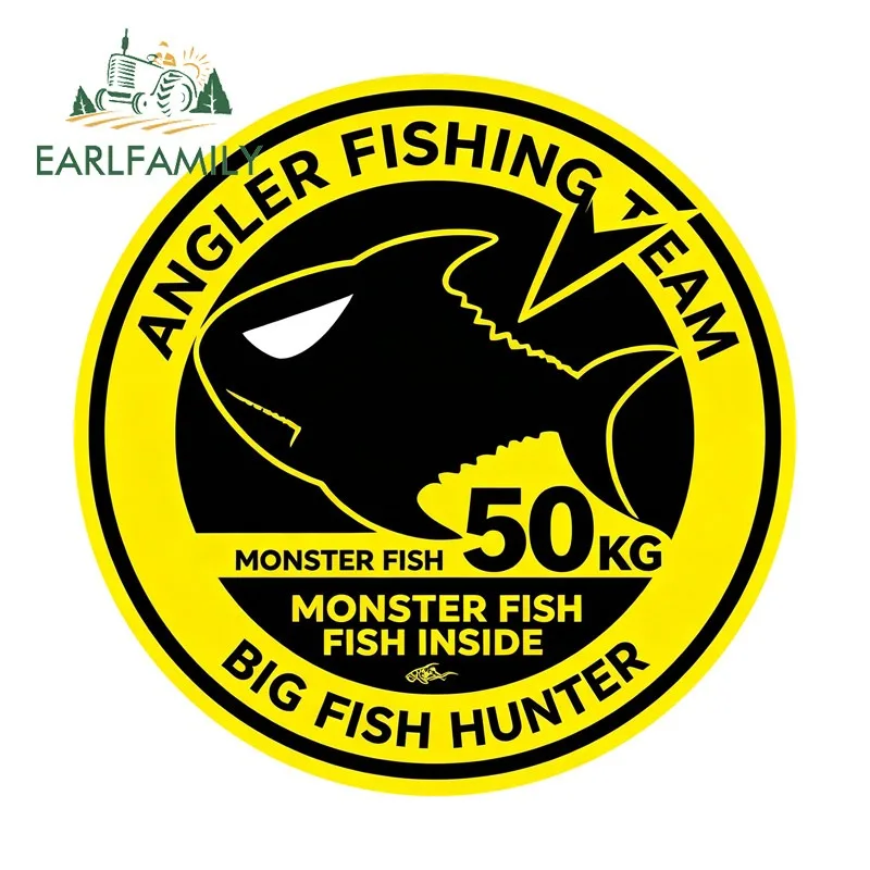 EARLFAMILY CARP WARNING Car Stickers Motorcycle Computer Cooler Bumper Electric Bicycle Trunk Laptop JDM Decal Vinyl Car Wrap