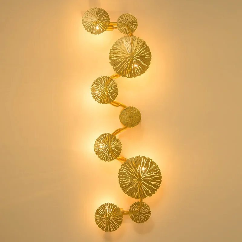 

Modern Wall Lamp Lotus Leaf Sconce for Bathroom LED Lights Industrial Bedroom Bedside Indoor Lighting Fixture