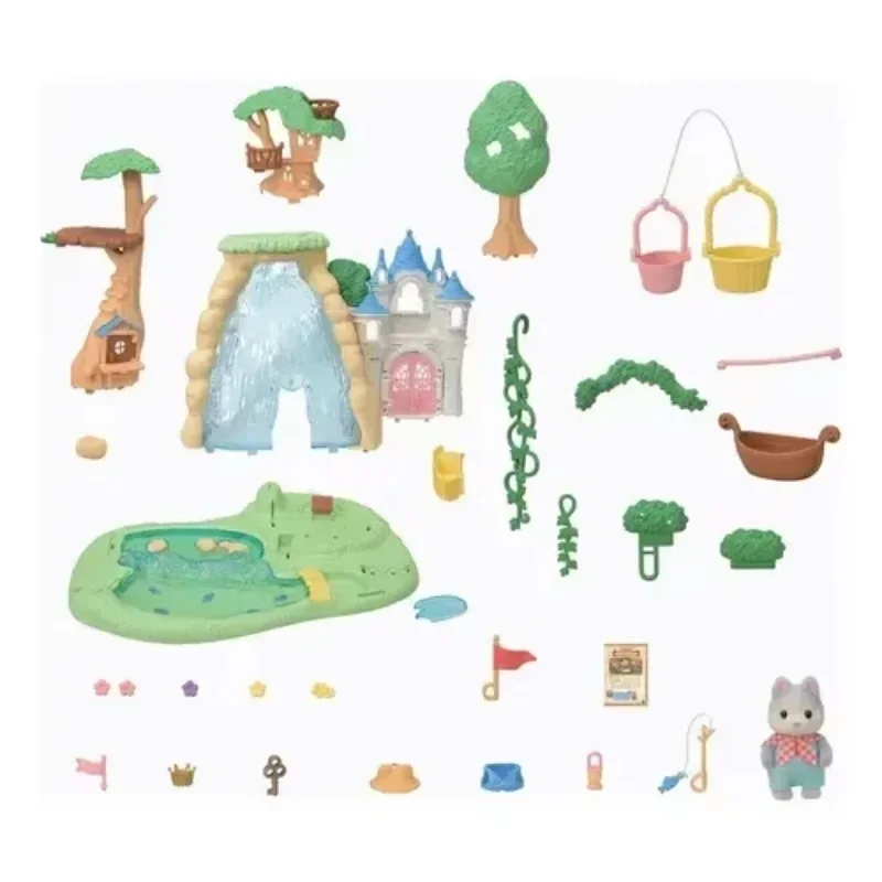 Secret Forest Waterfall Nature Exploration Toys Simple Water Flow Observation, Animal and Plant Cognition