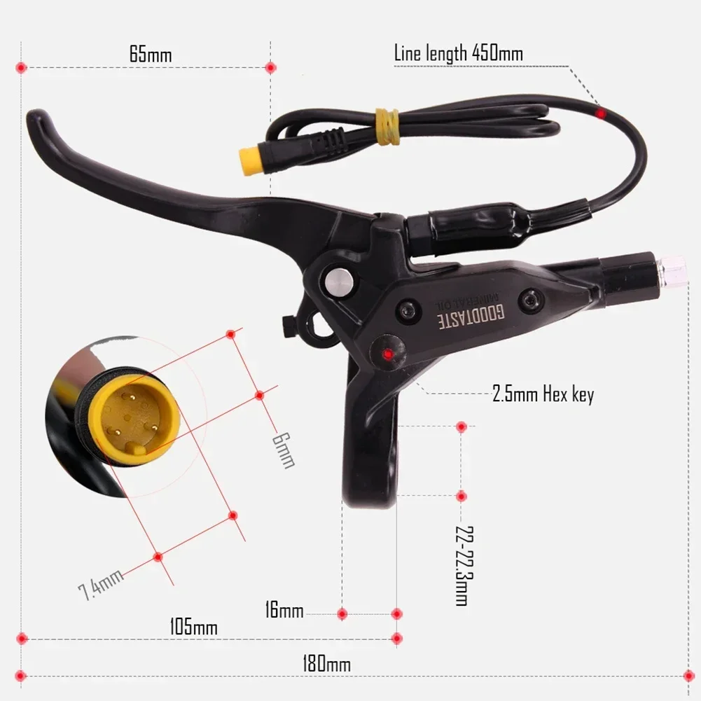 Electric Bike Brake Sensor Power Cut Off Hydraulic Brake Plug Waterproof Connector For XOD For Bafang EBike Replacement Parts