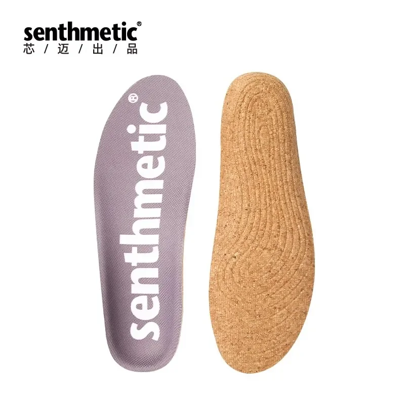 GENTHMETIC-Semelle intérieure en liège pour support d'arc long pour adulte, respirante, absorbant la sueur et les chocs, été