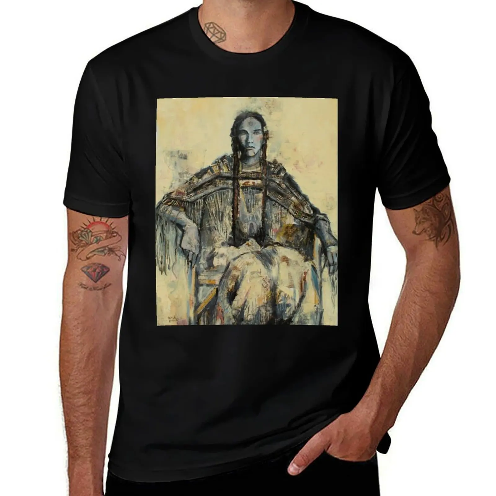 Cherokee Woman T-Shirt Stylish Print Short Sleeve Tee T-Shirt