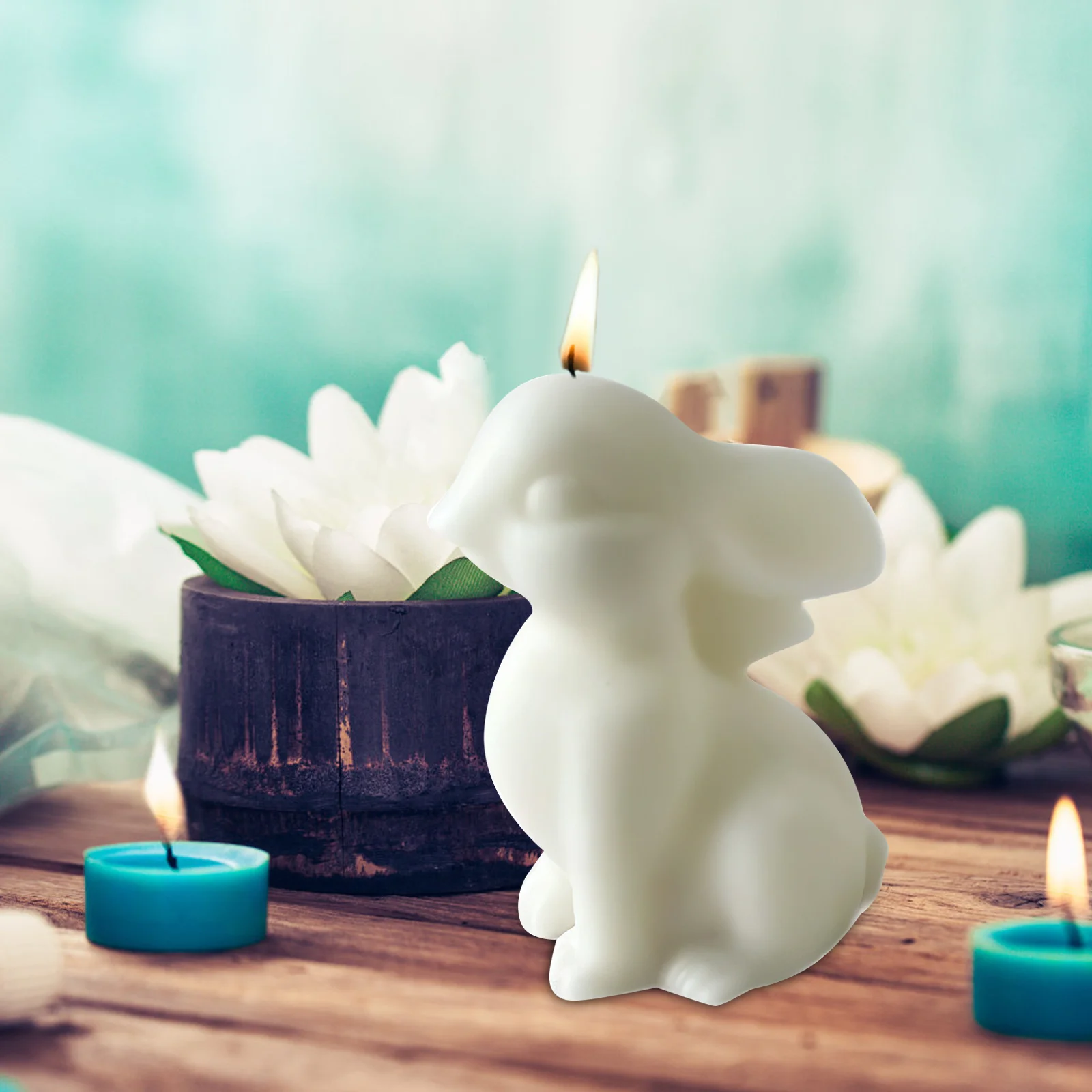 

3Pcs Wax Mold Silicone Bunny Shaped Molds for Baking Soap Making Chocolate Crafts Home Decoration Bunny Shaped Molds