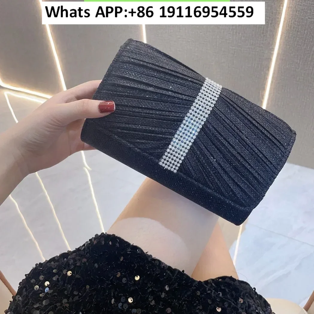 

Vintage diamond inlaid handbag, water diamond bag, KTV princess one shoulder crossbody dinner bag