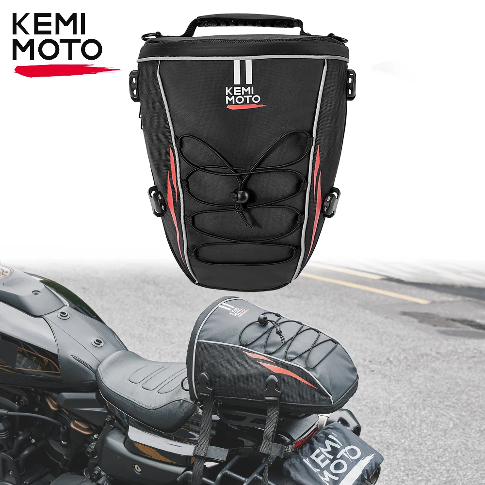 10L Motorcycle Seat Bag Tail Bags Waterproof Rear Rack Luggage Storage Bag with Shoulder Strap Handbag Motorcycle Accessories