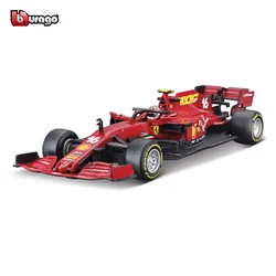 Bburago 1:43 Ferrari SF1000 2020 #16 #5 Charles Leclerc Hardcover Alloy Luxury Vehicle Diecast Cars Model Toy Collection Gift