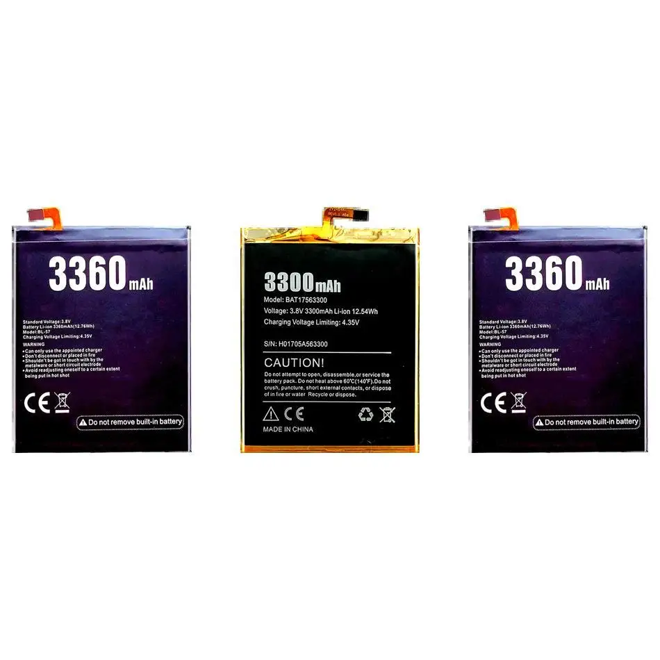 

Стабильный аккумулятор мобильного телефона BL-57 (Shoot 2) BAT17563300 BL-57 3300-3360 мАч для Doogee Shoot 1 5,5 2