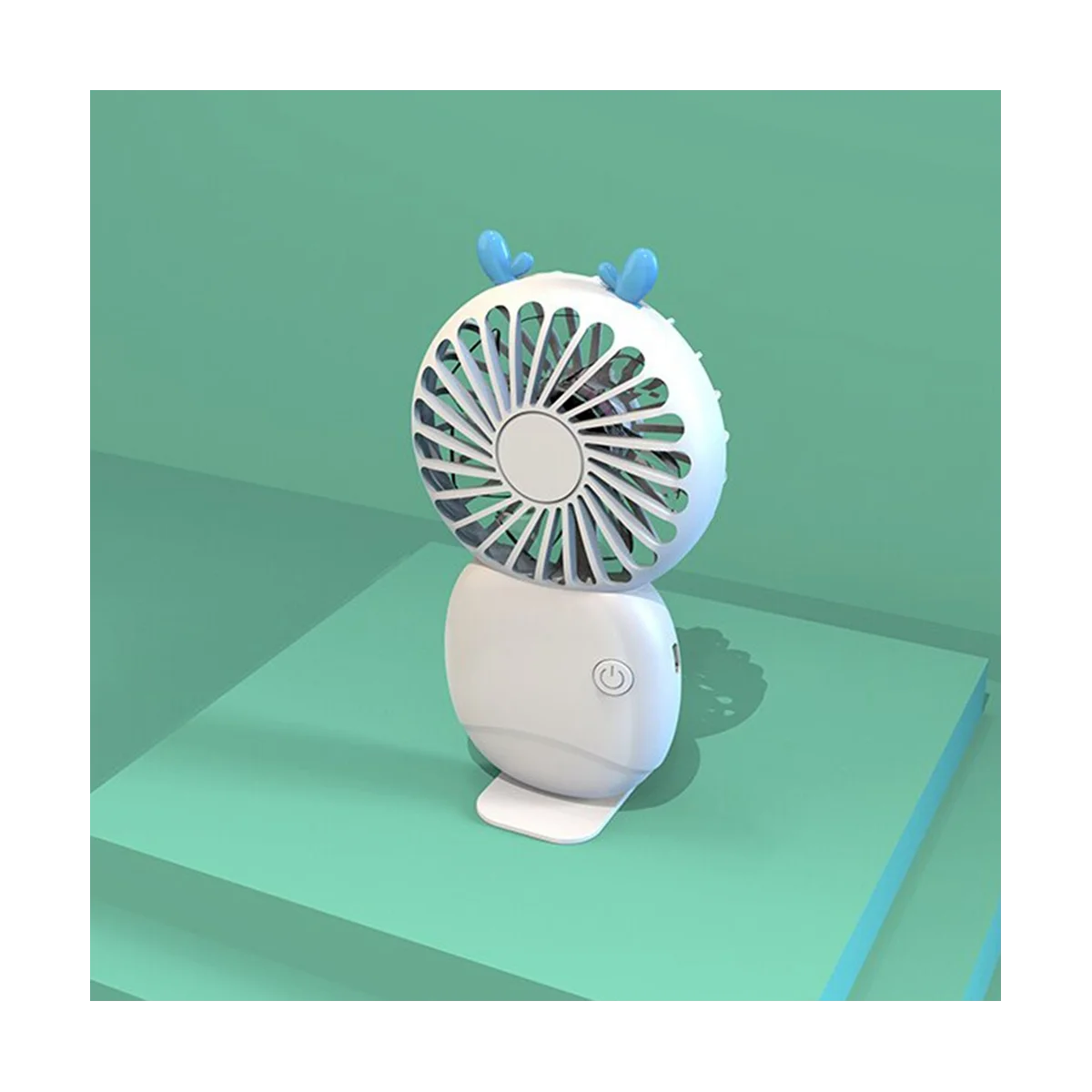 夏のポータブルミニファンスモールポケットファン漫画ファン屋外用ハンドファン電動ミニファン、ピンク