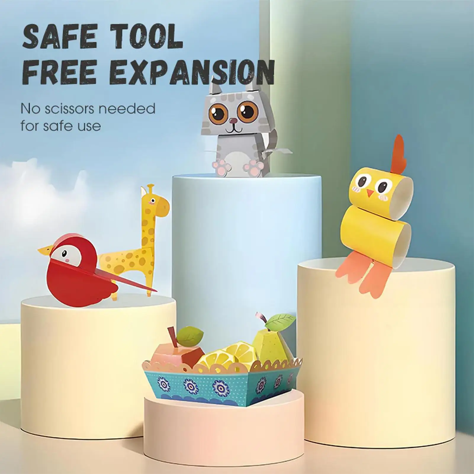 Paper Crafts Handmade 3D Paper Sculpture Educational Craft Project Set For Teens Beginners Enthusiasts Classroom School Home