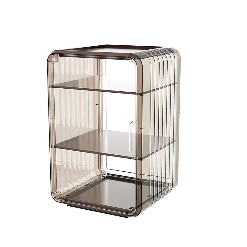 

Nordic Light Dustproof Cup Storage Rack Luxury Level Can Be Superimposed Transparent High Appearance Living Room Desktop Cabinet