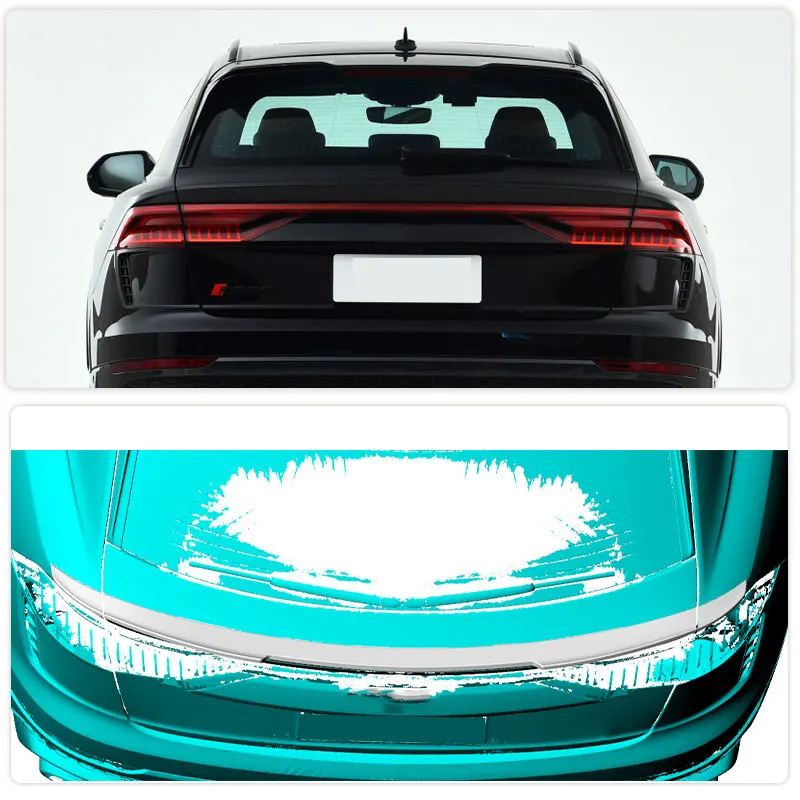 Car Rear Middle Spoiler Wings for Audi RSQ8 RS Q8 2020-2026 Racing Rear Spoiler Mid Trunk Spoiler Wing Lip Full Carbon Fiber