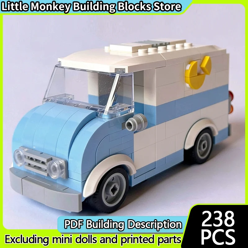 

Speed Racing Car Model MOC Building Bricks Milk Transport Van Modular Technology Children Holiday Gifts Assemble Toys Suit