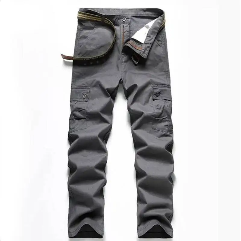 

Мужские модные свободные прямые трубки с несколькими карманами, прочные и износостойкие специальные солдатские брюки для ремонта автомобилей