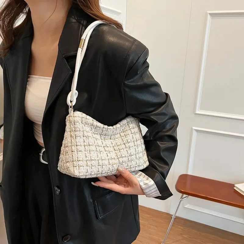 Bolso de mano de diseñador de lujo para mujer, bolso de hombro a la moda, con asa superior, de noche, 2024