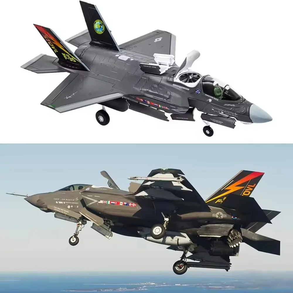 Diecast 1:72 Scale US Air Force F-35 Lightning B Metal Fighter Simulation Alloy Military Model Toy Collection Gift Mini Decor