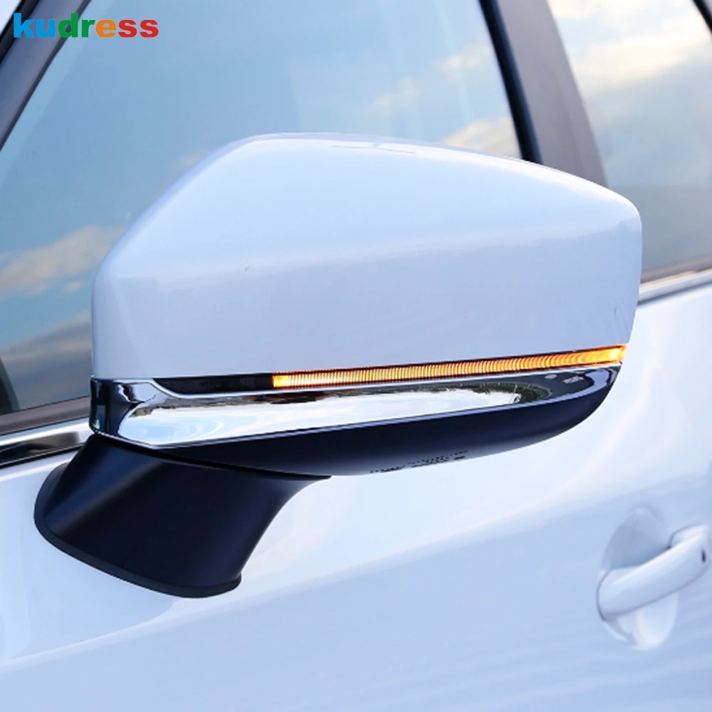 For Mazda CX9 CX-9 2017 2018 2019 2020 2021 2022 2023 Chrome Side Door Rearview Mirror Cover Trim Molding Strip Car Accessories