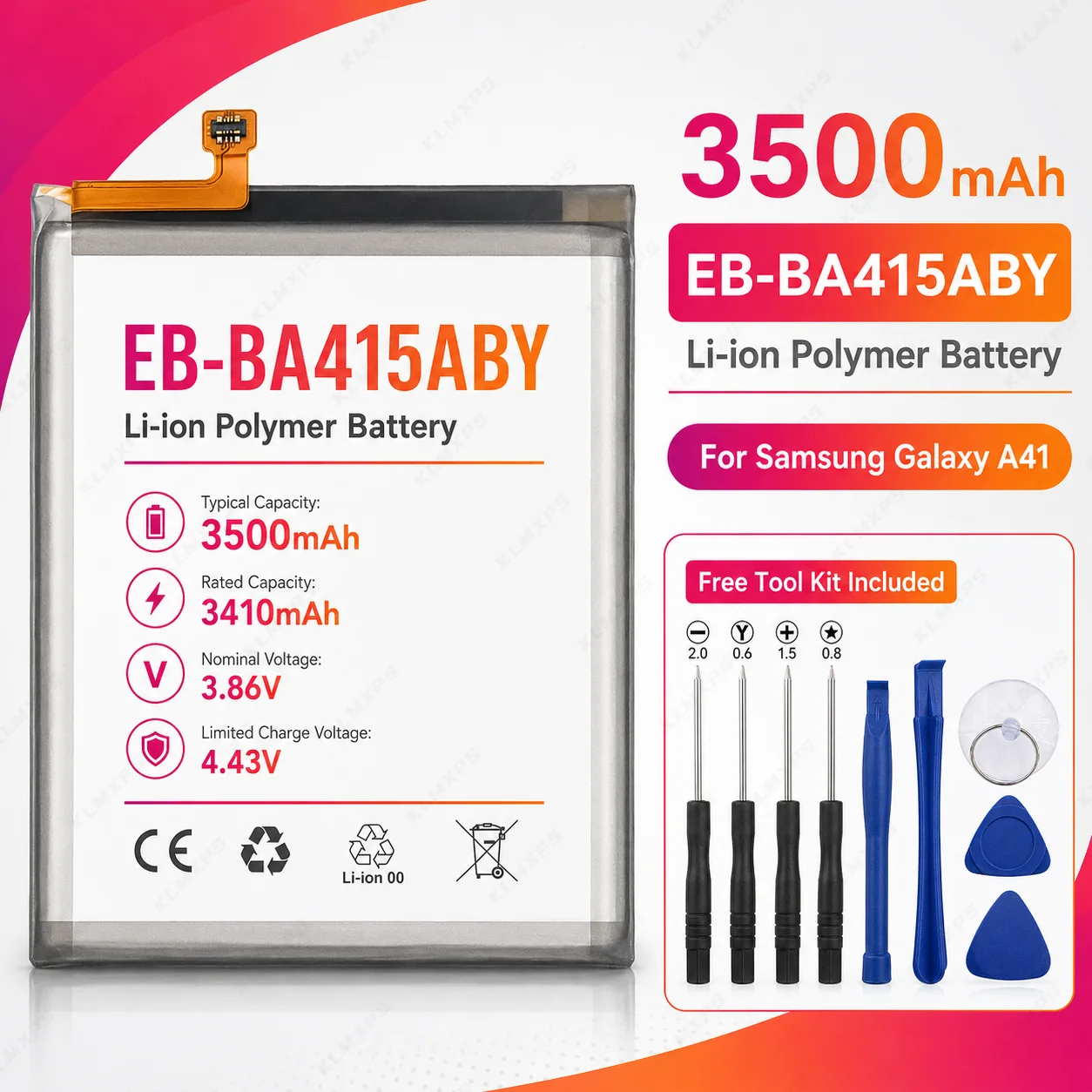 Replacement Phone Battery EB-BA415ABY 3500mAh For Samsung Galaxy A41 A415 A415F Mobile Internal Battery Pack