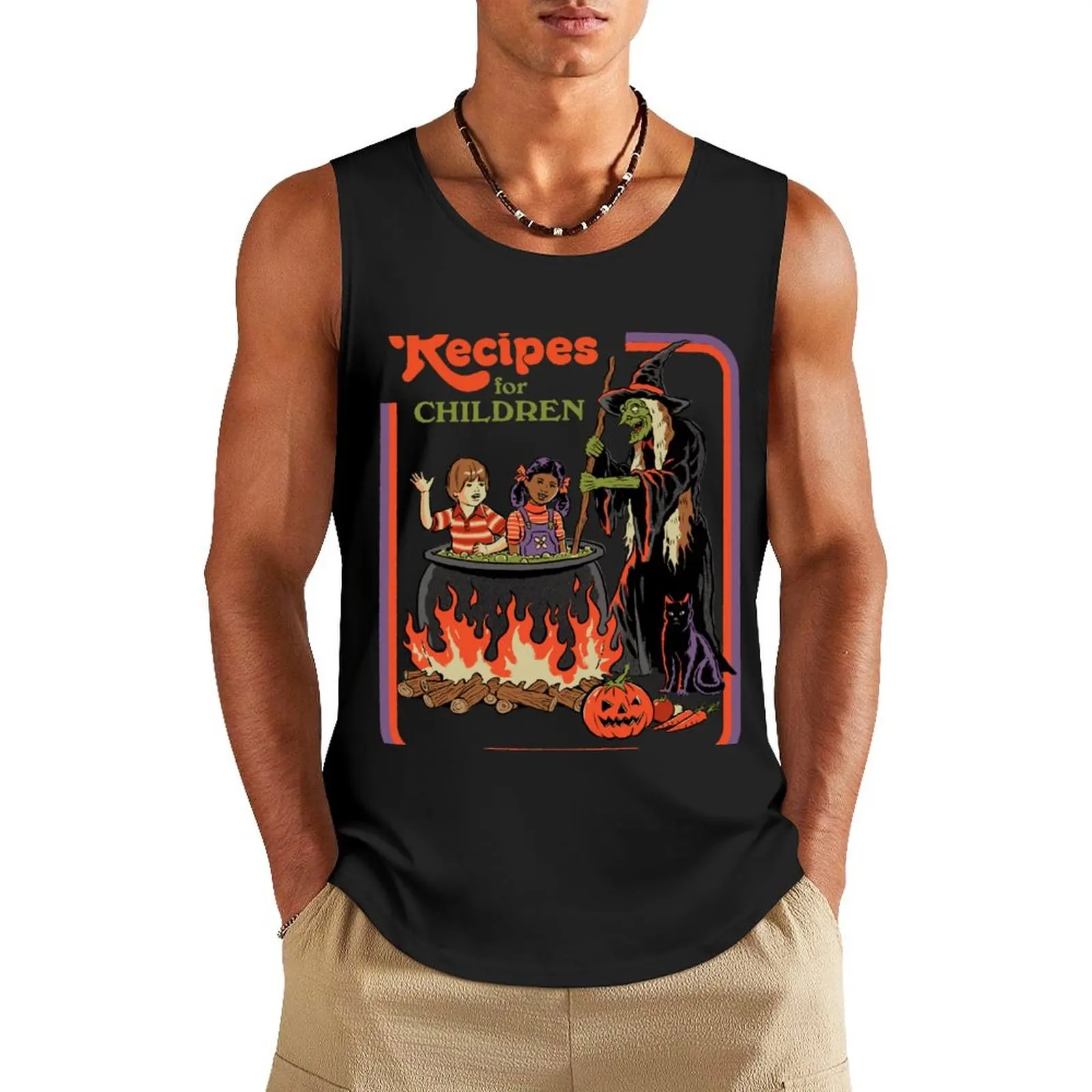 

Recipes For Children Tank Top T-shirt Men's gym sports vest Man summer clothes