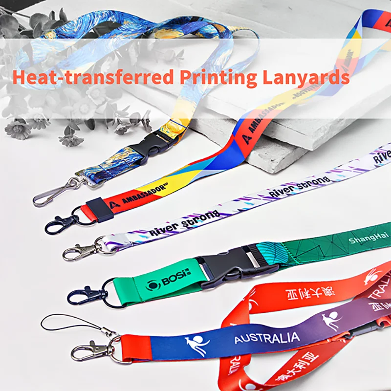 

Custom Printed Lanyard For Keys Full Color Design Badge Holder & Staff Cards Lanyard