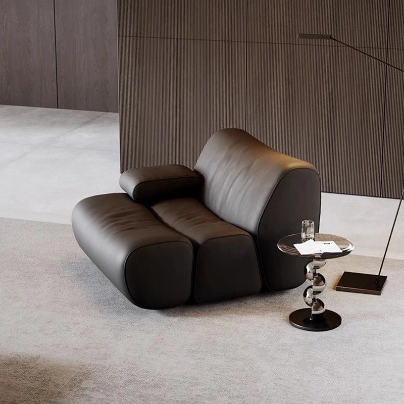 

Individual Leather Living Room Chairs Designer Lazy Sofa Comfortable Living Room Chairs Nordic Dresser Poltrona Home Furniture