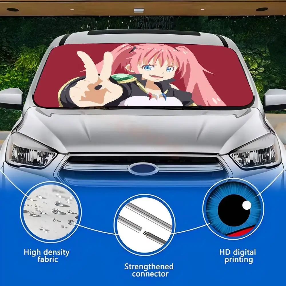 That Time I Got Reincarnated As A Slime Windshield Shade Car Reflector Protector Window Visor Screen Cover Vehicle Windscreen